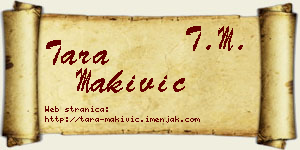 Tara Makivić vizit kartica